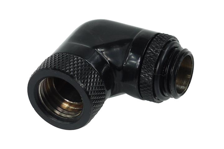 Alphacool 90° Revolvable Male to Female Angled Adaptor - Deep Black (17057) – 64231