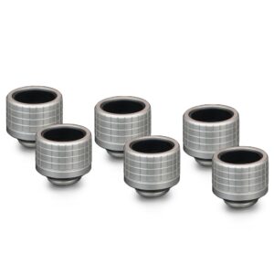 Thermal Grizzly DeltaMate 16mm HardTube Compression Fitting - HT16 - Matt Nickel - 6 Pack (TG-DM-FIT-6202) – TG-DM-FIT-6202