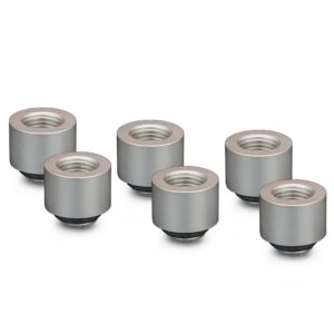 Thermal Grizzly DeltaMate 14mm Male to Female Extender Fitting - MF14 - Matt Nickel - 6 Pack (TG-DM-FIT-6207) – TG-DM-FIT-6207