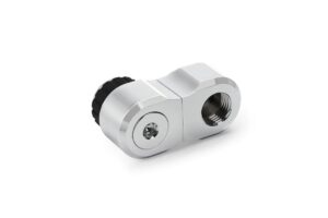 Alphacool Apex Grip 27mm 360° G1/4 Male to Female Rotary Offset Fitting - Chrome (14894) – 1027216