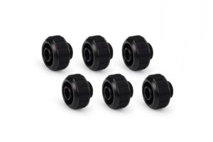 Alphacool Apex Grip 16/10mm G1/4 SoftTube Fitting - Black - 6 Pack (14923) – 1027227