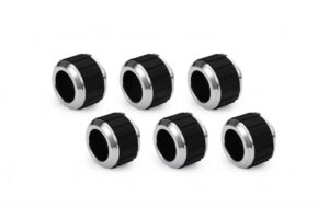Alphacool Apex Grip 16mm G1/4 HardTube Fitting - Chrome - 6 Pack (14930) – 1027234