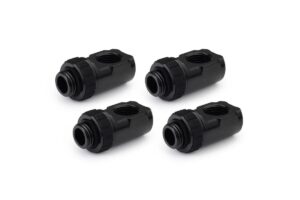 Alphacool Apex Grip 90° G1/4 Rotary Adapter Fitting - Black - 4 Pack (14932) – 1027236